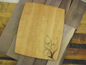 calla lilly cutting board